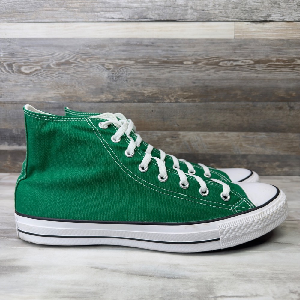 Converse Chuck Taylor All Star High Top Mens 13 Green Sneakers 164027F Excellent